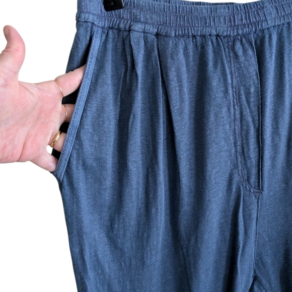 Aritzia Wilfred Free Joggers Slouchy Elastic Waist Womens S Pull-on Linen Blue - Picture 4 of 8